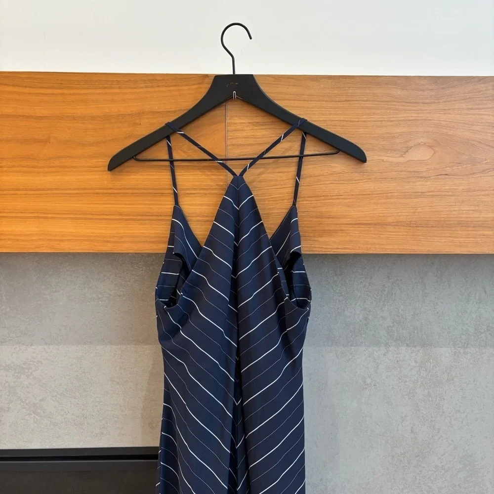 NWT MANGO STRIPED LYOCELL DRESS, SIZE L